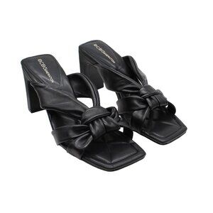 BCBGeneration Womens Fillah Leather Slip on Dress Heels Black 9 Medium (B M)